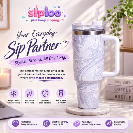 Marble Muse Tumbler — 40oz